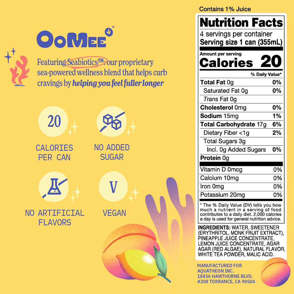 OoMee Peach & Lemon - 12 Pack