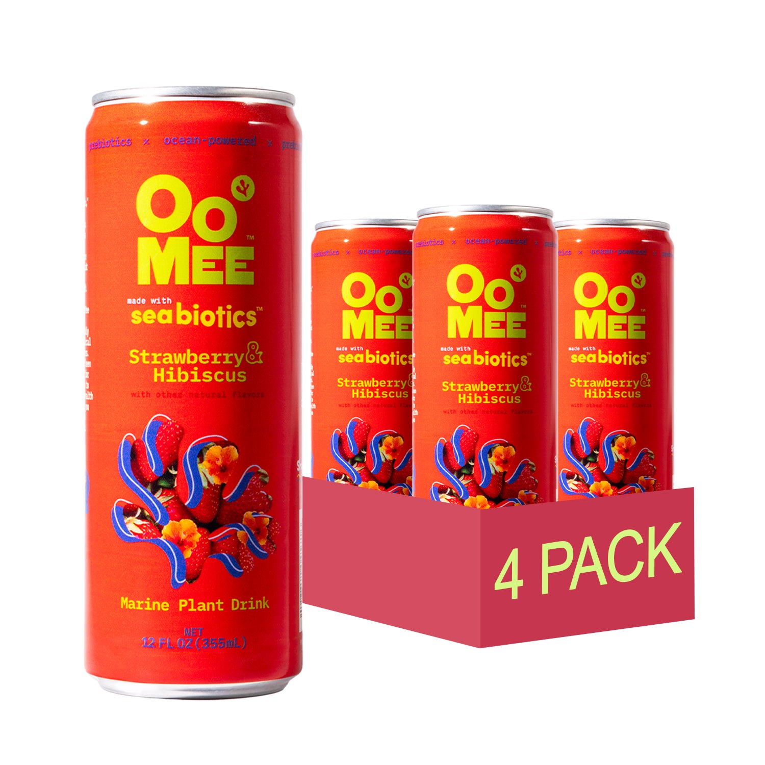 OoMee Strawberry & Hibiscus - 4 Pack